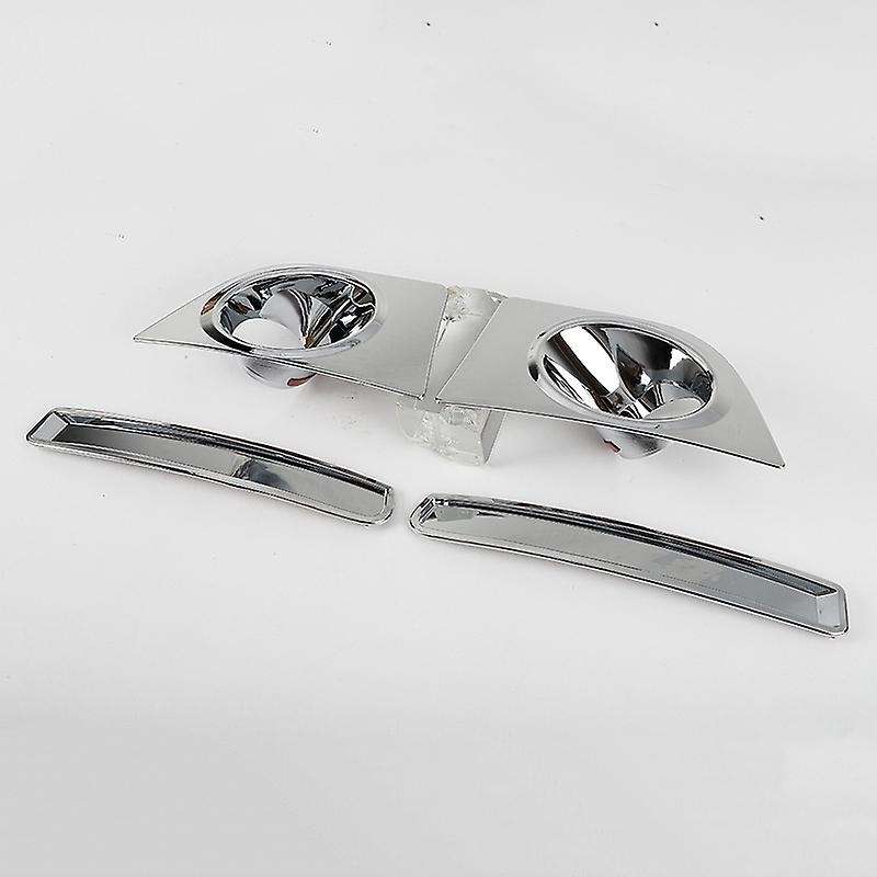 Front Fog Light Lamp Decor Cover Trim Bezels for 2010 2011 2012 2013 2014 Accessories (Silver)