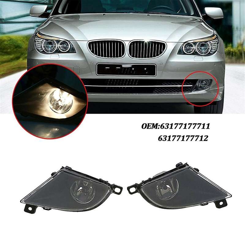 Front Fog Light Lamps without Light Bulbs Fit for 5 Series 528I 535I 550I XDrive 2008-2010 63177177