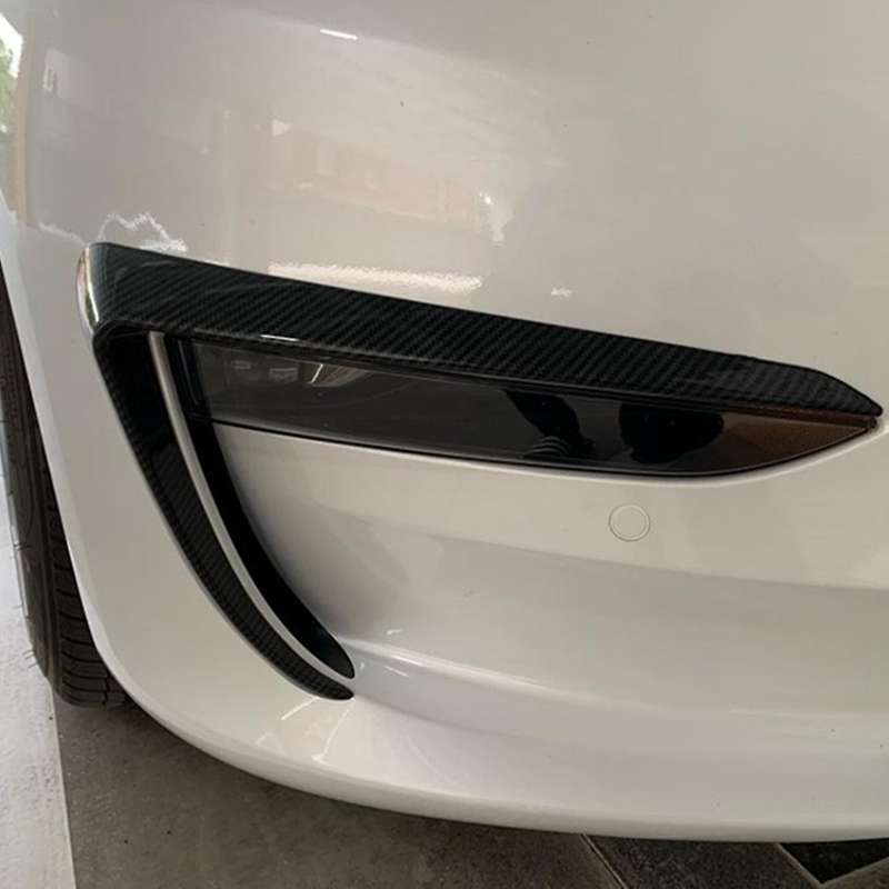 Front Fog Light Trim Cover for 2017 2018 2019 2020 ,Carbon Fiber