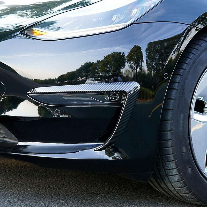 Front Fog Light Trim Cover for 2017 2018 2019 2020 ,Carbon Fiber
