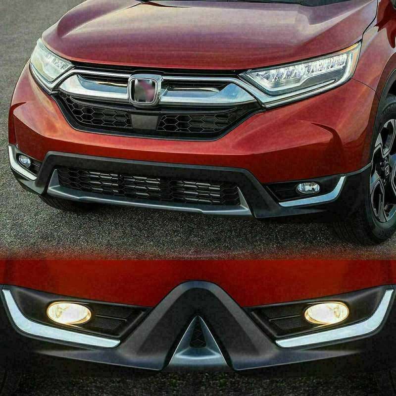 Front Fog Light Lower Cover Eyelid Trim Chrome for -V 2017 2018 2019