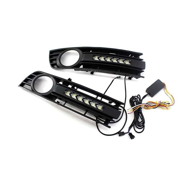 Front Fog Light Led Daytime Running Light Grille Fog Light Frame Car for A4 B6 2001-2005 8e0807681