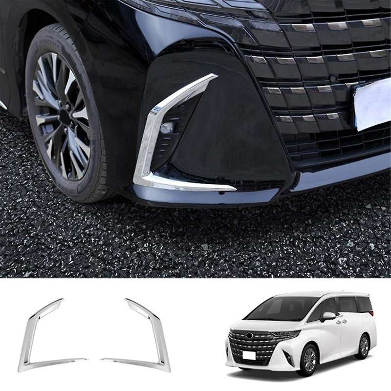 Front Fog Lights Eyebrow Wind Knife Sticker for Alphard 40 Series 2023 2024 Fog Lamp Eye Lid Eyebrow