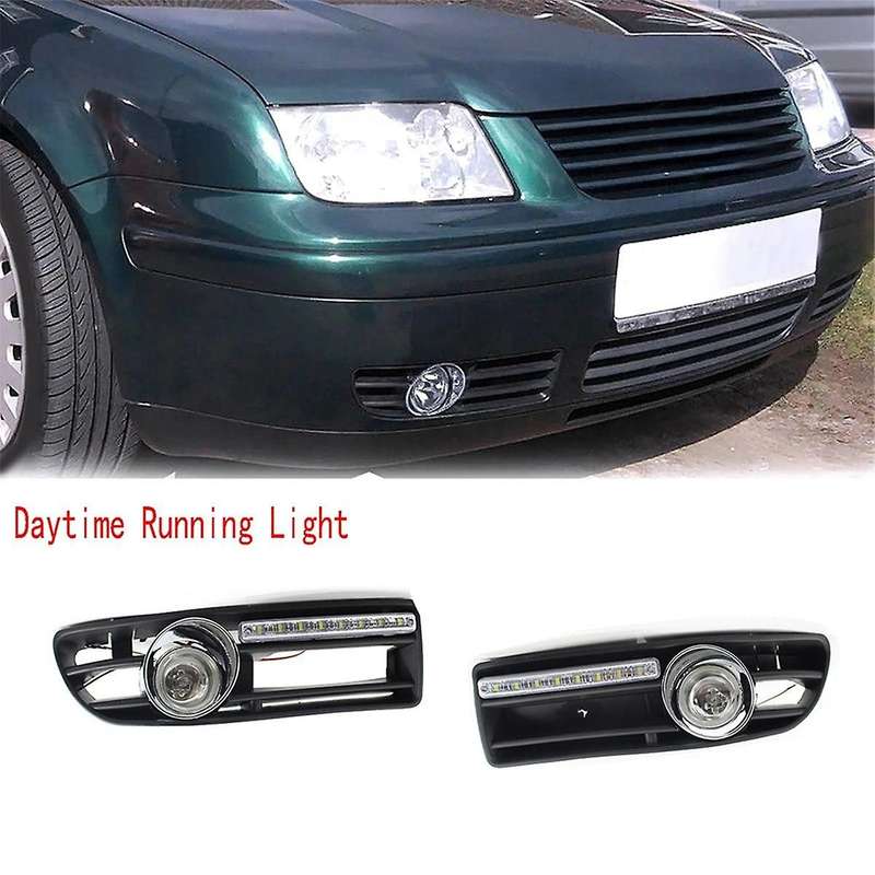 Front Fog Lights Assembly with Switch Harness Fog Lamp Grille Daytime Running Light for Mk4 1998-200