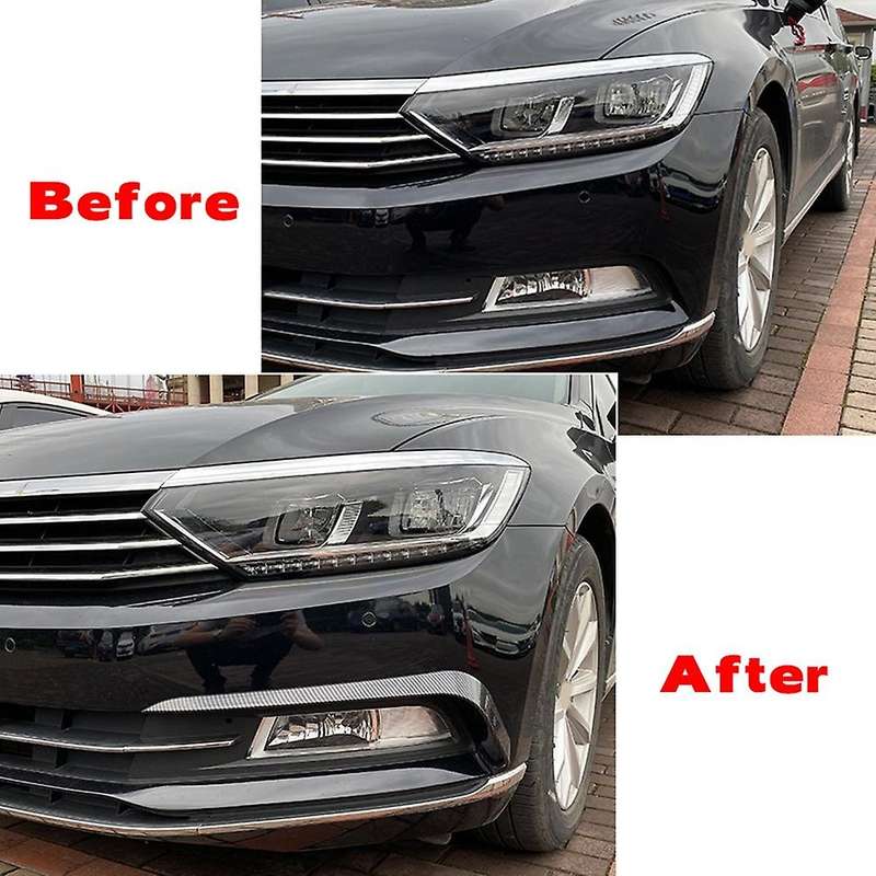 Front Fog Lights Eyebrow Wind Knife Sticker Spoiler for B8 2016-2019 Fog Lamp Eye Lid Cover Trim Car