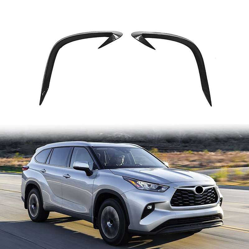 Front Fog Lights Eyebrow Wind Knife Sticker for 2020 2021 Fog Lamp Eye Lid Eyebrow Cover Trim