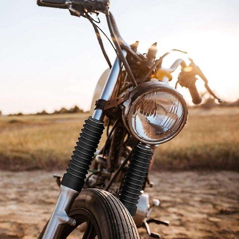 Front Fork Cover, Rubber Motorcycle Front Fork Cover Gaiters Gators Boots Shock Damping Dust Cover