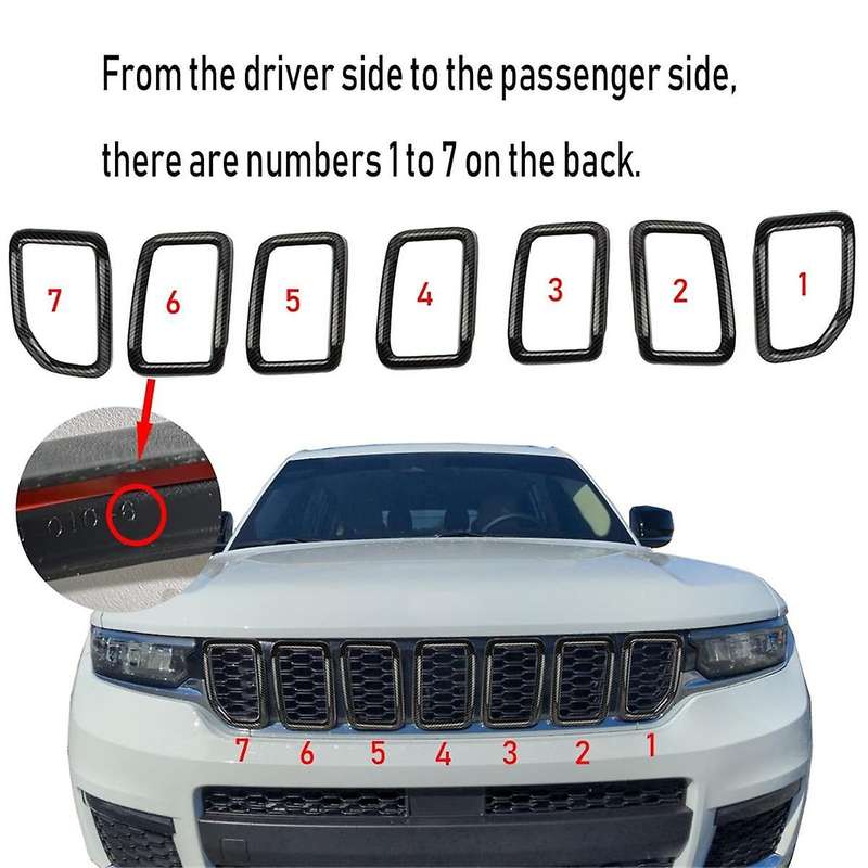 Front Grill Mesh Inserts Grille Kit for Grand 2022 Grand L 2021-2022 Accessories Abs Carbon Fiber