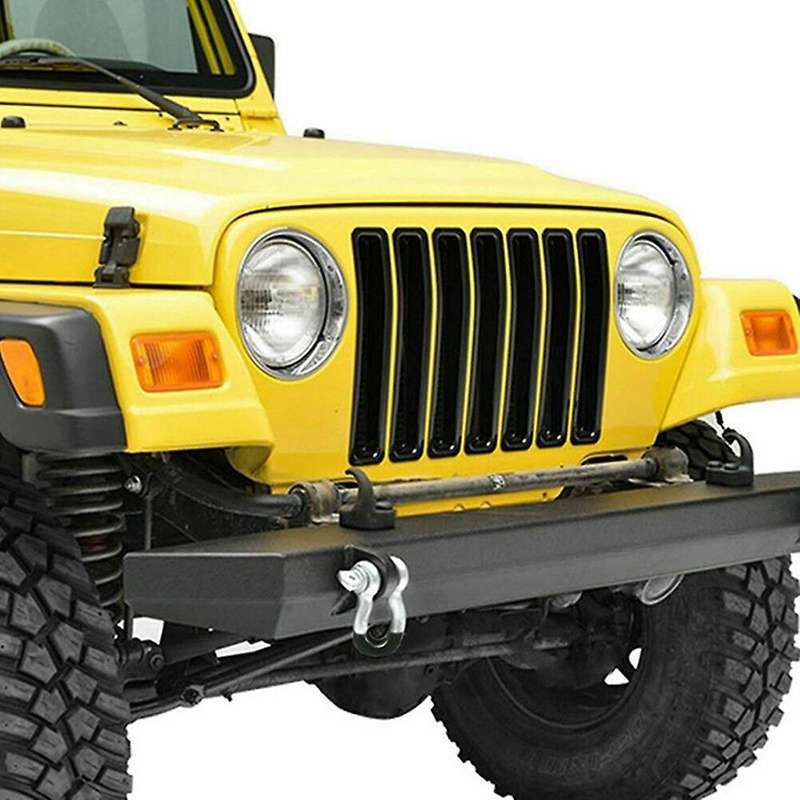Front Grill Inserts Cover Trims Kit for TJ 1997 1998 1999 2000 2001 2002 2003 2004 2005 2006 Accesso