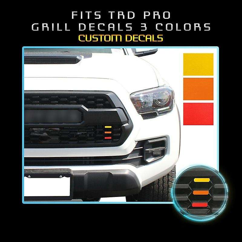 Front Grille 3 Color Inlay Wrap Decal Sticker for Pro 2016 2017 2018 2019 2020