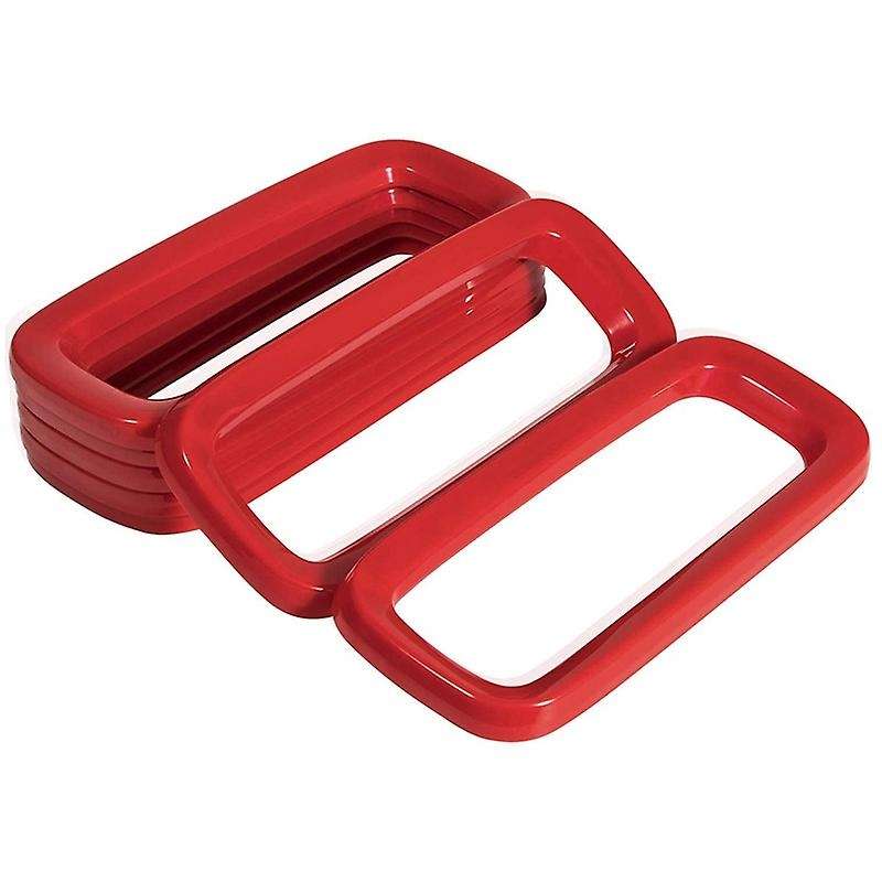 Front Grille Inserts Mesh Red ABS Cover Trim for 2015-2018 7Pcs
