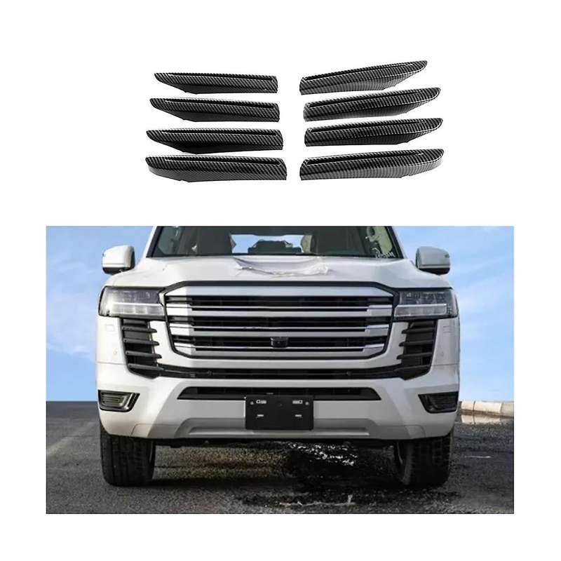 Front Grille Exterior Accessories Bumper Decoration Carbon Fiber Body Kit for Land Cruiser 300 Lc30