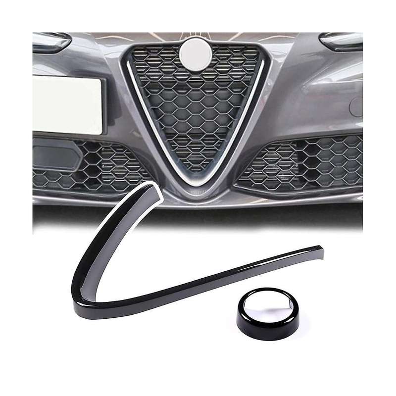 Front Grille Decoration Cover for 2017-2020 Exterior Accessories ,piano Black