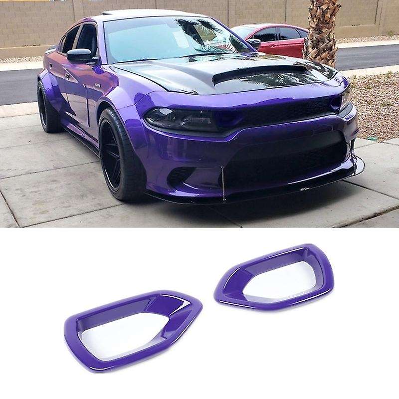 Front Grille Intake Bezel Cover Trim for 2015-2020 Charger Pack Car Accessories (Purple)