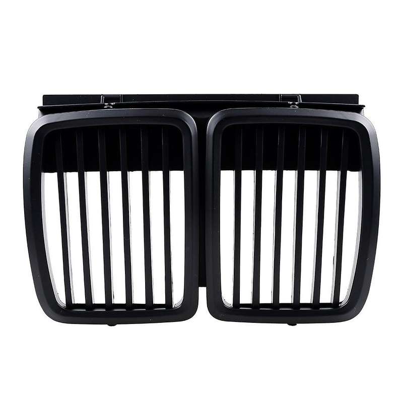 Front Grille Replacement for E30 3-Series Front Hood Bumper Grill Matte Black 1982-1994