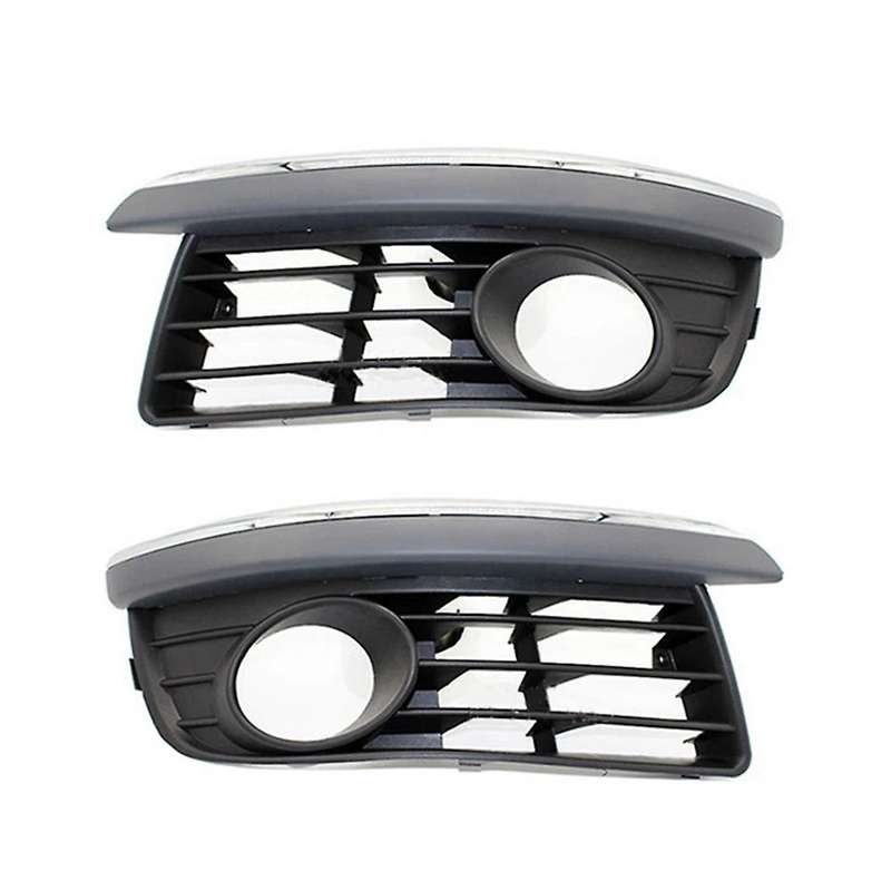 Front Grills Bumper Fog Lights Cover Lamp Frame Trim for MK5 2006-2010