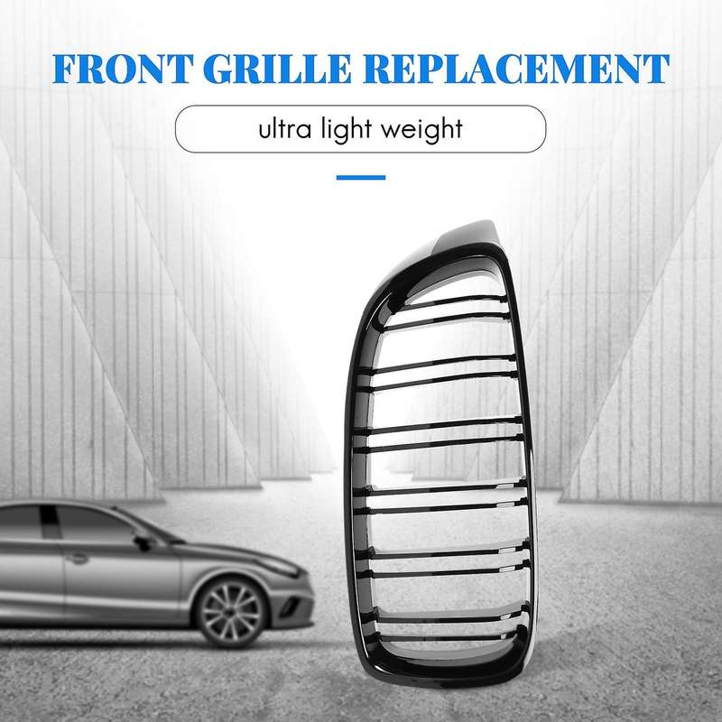 Front Grilles Kidney Replacement for 4 Series F32 F33 F36 F80 F82 Double Slat Sport Style Bright Bl