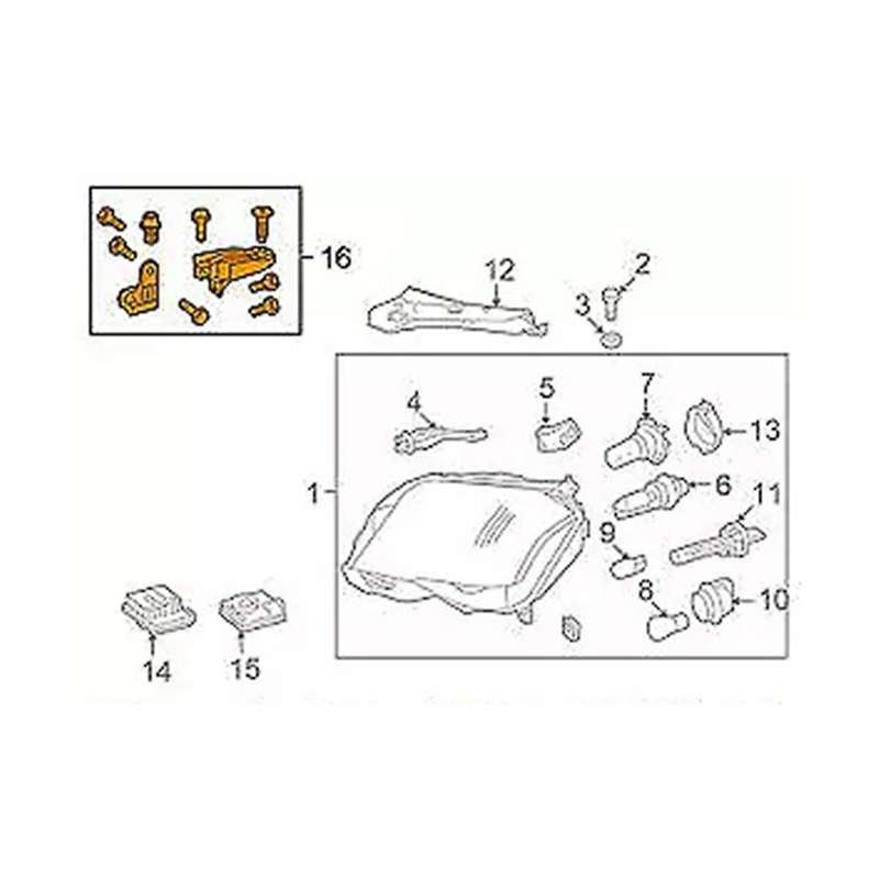 Front Headlight Bracket Repair Kits A2048201314 for -Class X204 13-2015 Light Lamp Fixed Claw,A