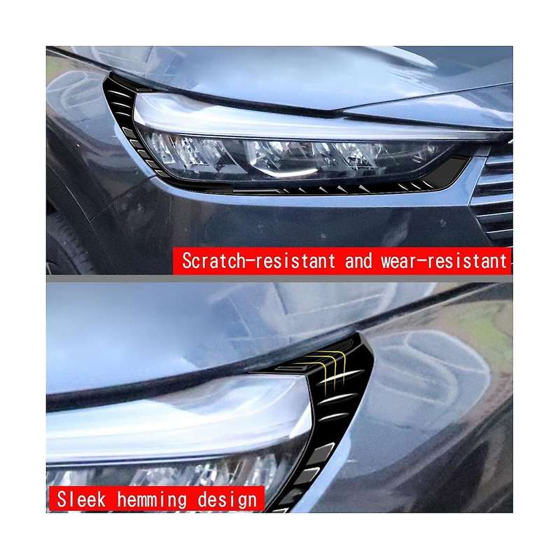 Front Headlights Eyebrows Eyelids Trim Strip for -v Vezel 2021-2023 Lamp Eyelash Stickers B