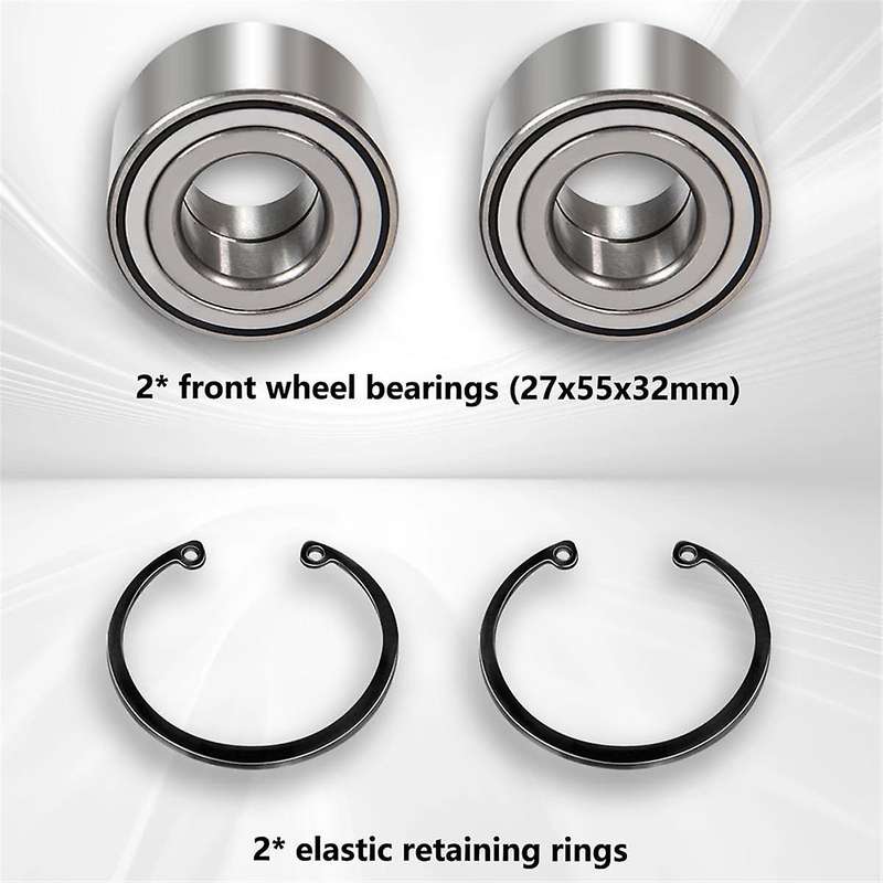 Front Heavy Duty Wheel Bearing Kit for Rancher 420 500 520 2014-2024 Replace 91051-HR3-A21 90651-HR