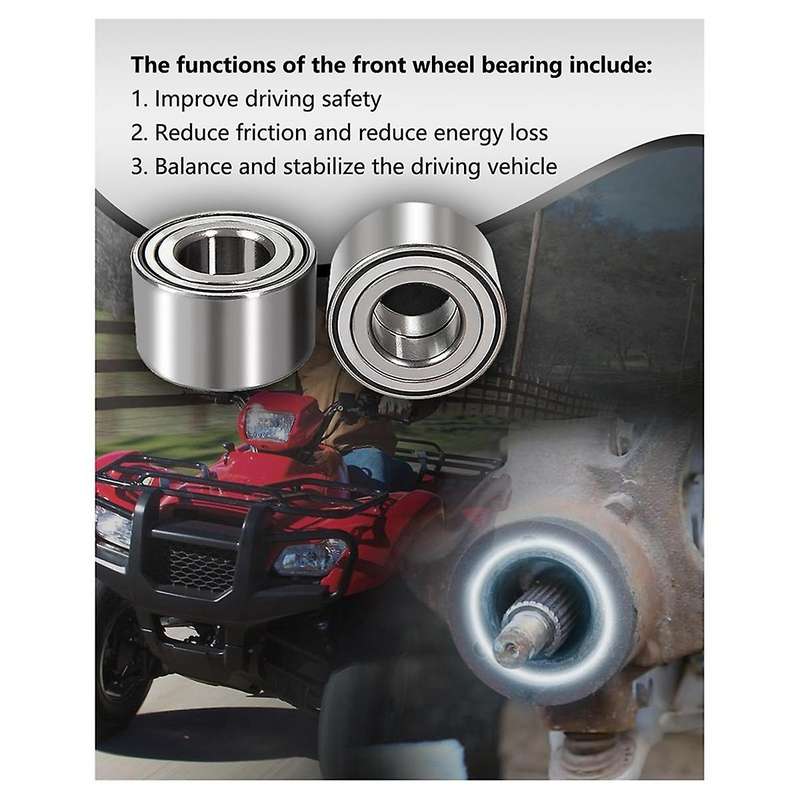 Front Heavy Duty Wheel Bearing Kit for Rancher 420 500 520 2014-2024 Replace 91051-HR3-A21 90651-HR