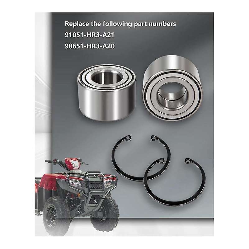 Front Heavy Duty Wheel Bearing Kit for Rancher 420 500 520 2014-2024 Replace 91051-HR3-A21 90651-HR