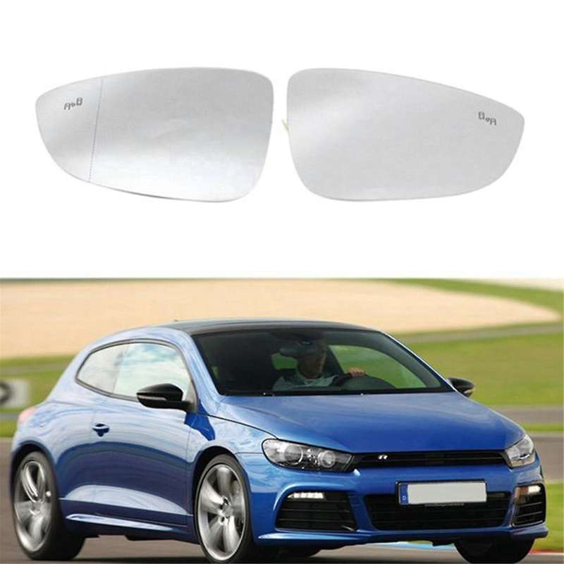 Front Heated Blind Spot Warning Wing Mirror Reversing Mirror Lens Car for B7 Cc Bug