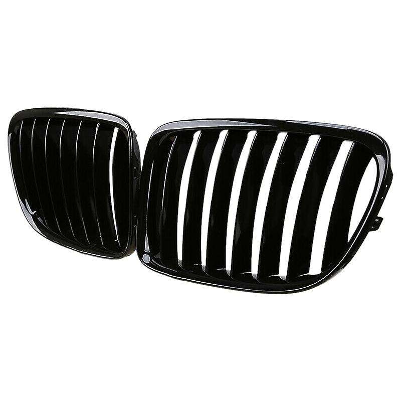 Front Hood Kidney Grille Sport Grill Replacement for - E84 X1 4-Door 2010-2014 Glossy Black