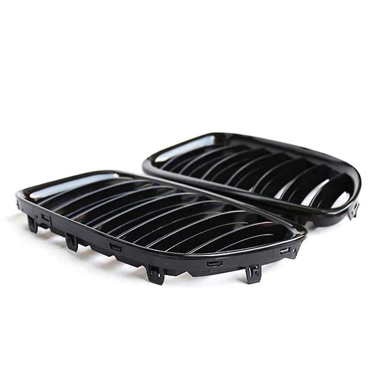 Front Hood Kidney Grille Sport Grill Replacement for - E84 X1 4-Door 2010-2014 Glossy Black