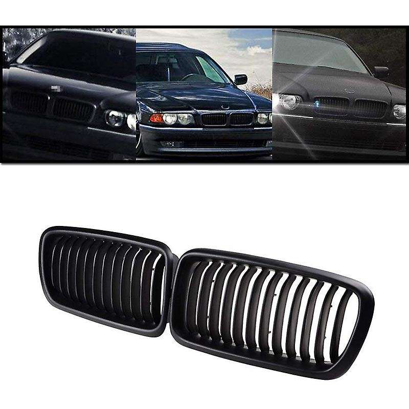 Front Hood Kidney Grill Grille for E38 7 Series 740I 740IL 750IL (Matte Black)