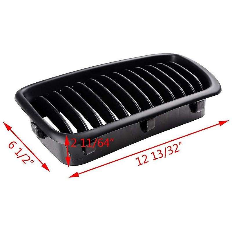 Front Hood Kidney Grill Grille for E38 7 Series 740I 740IL 750IL (Matte Black)
