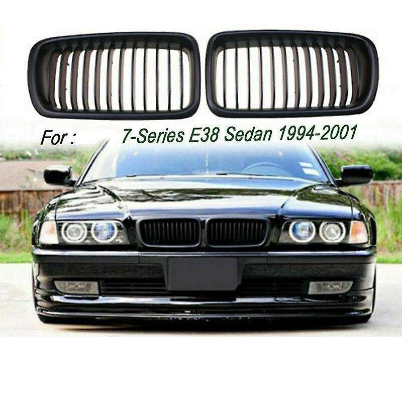 Front Hood Kidney Grill Grille for E38 7 Series 740I 740IL 750IL (Matte Black)
