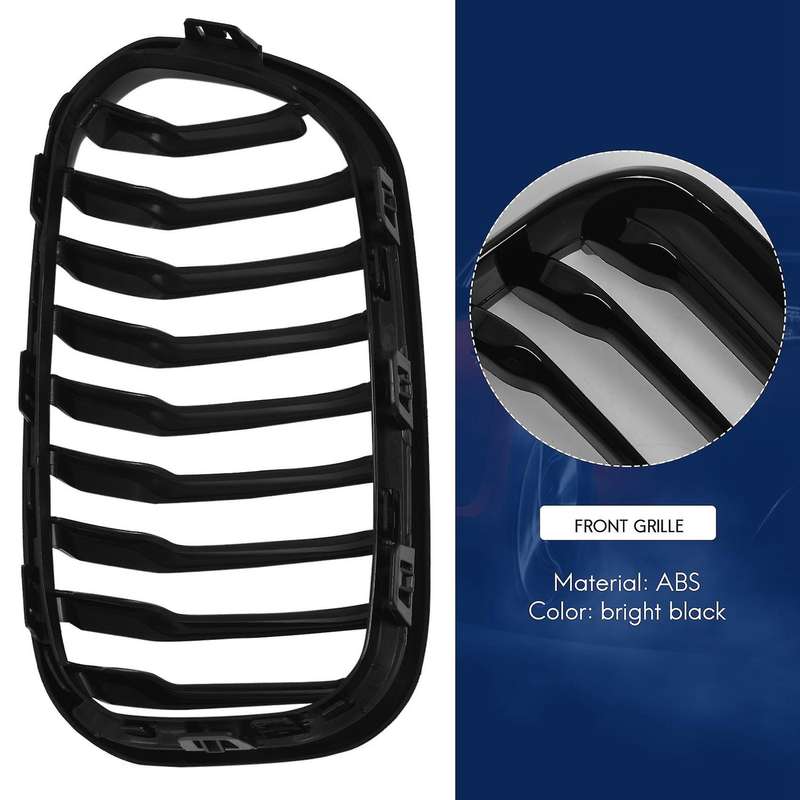 Front Hood Grille/grilles Single Slat Kidney Grille High Gloss Black Fence Grille Compatible for F2