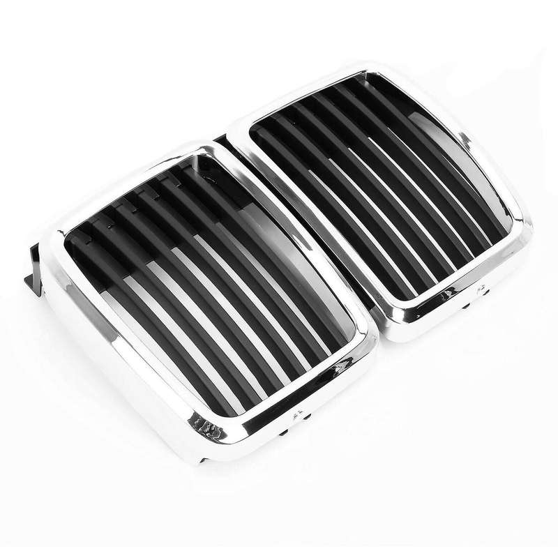 Front Hood Kidney Grille Grill Center Chrom Black for E30 M3 3 Serie 1982-1991