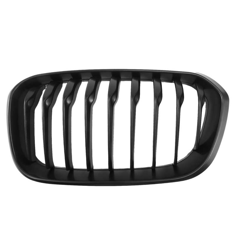 Front Hood Grille Single Slat Kidney Grill Frame Matte Black Fence Grille for  F20 1-Series 120I 201