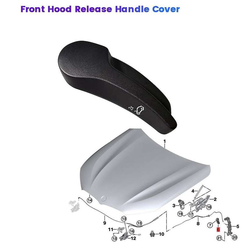 Front Hood Release Handle 51237390755 for G38 G11 G12 G14 G15 G30 G31 G32 2017-2020 Bonnet Unlocking