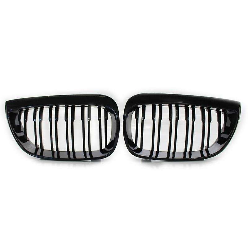 Front Kidney Double Line Grille Sport Grill Replacement for  E81 E87 E88 1 Series 2004-2007 GLOSS BL