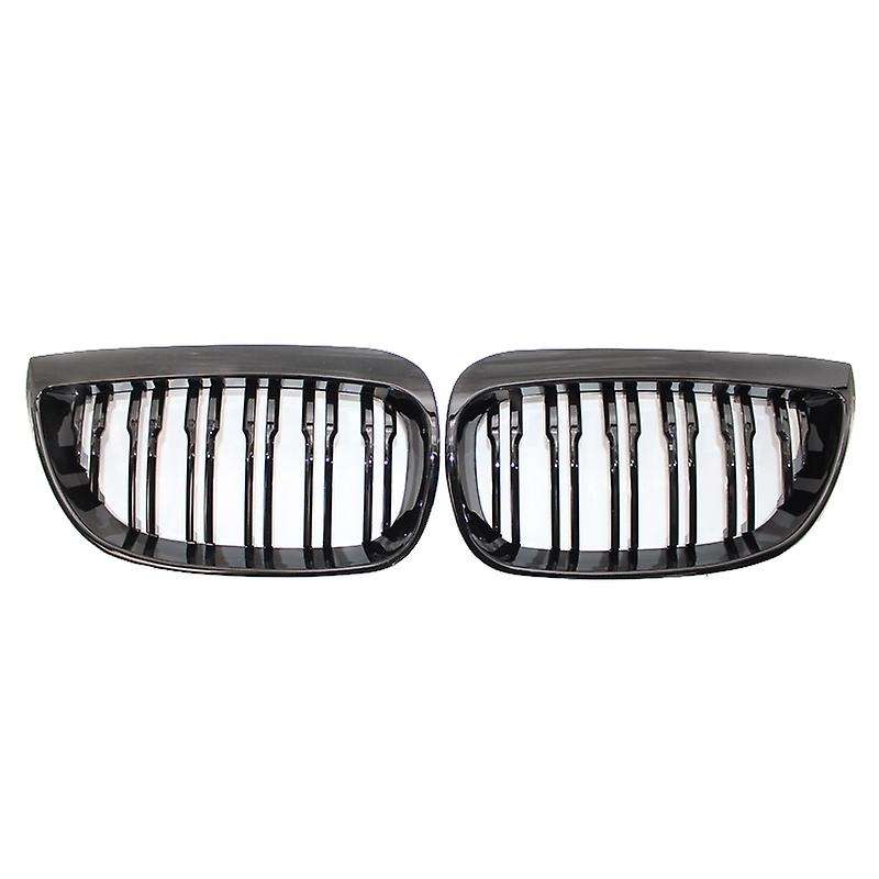 Front Kidney Double Line Grille Sport Grill Replacement for  E81 E87 E88 1 Series 2004-2007 GLOSS BL