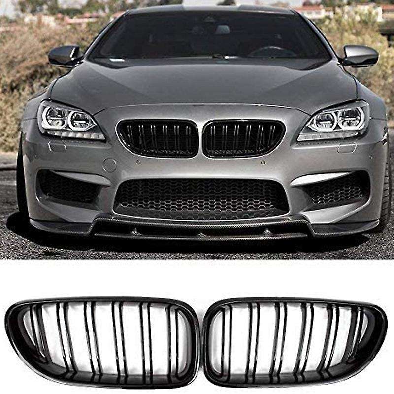 Front Kidney Double Line Grille Sport Grill Replacement for  6 Series F06 F12 F13 Gloss Black