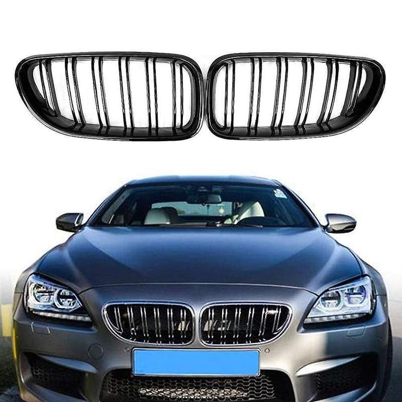 Front Kidney Double Line Grille Sport Grill Replacement for  6 Series F06 F12 F13 Gloss Black
