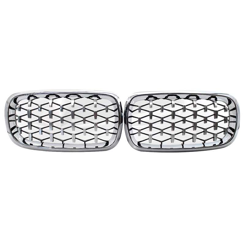Front Kidney Grill, Front Hood Diamond Grille Meteor Grill for X5 F15 2014-2016