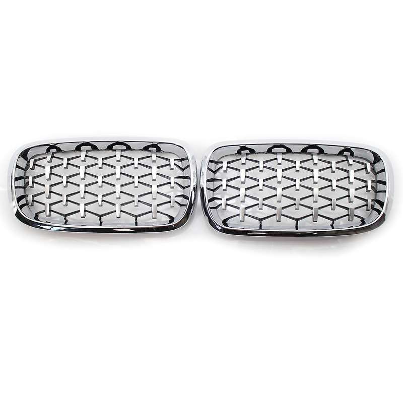 Front Kidney Grill, Front Hood Diamond Grille Meteor Grill for X5 F15 2014-2016