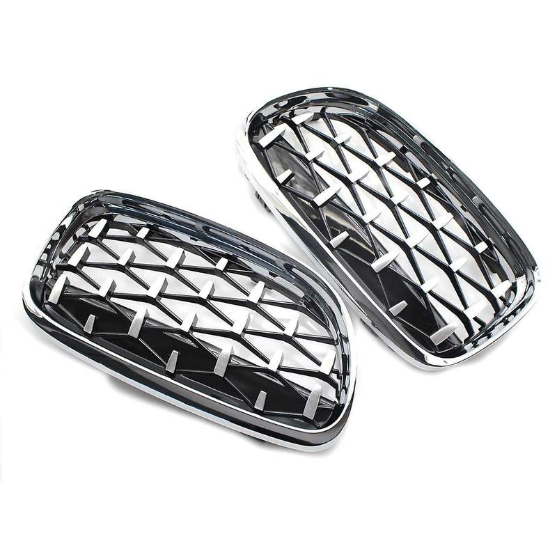 Front Kidney Grill, Front Hood Diamond Grille Meteor Grill for  3 Series E90 E91 2009-2012