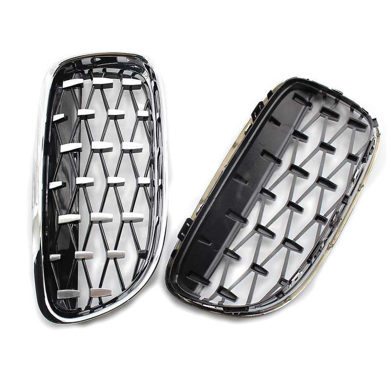 Front Kidney Grill, Front Hood Diamond Grille Meteor Grill for  3 Series E90 E91 2009-2012