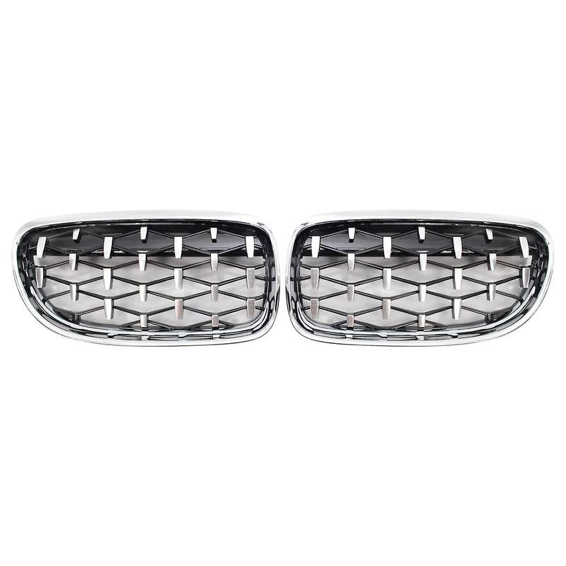 Front Kidney Grill, Front Hood Diamond Grille Meteor Grill for  3 Series E90 E91 2009-2012