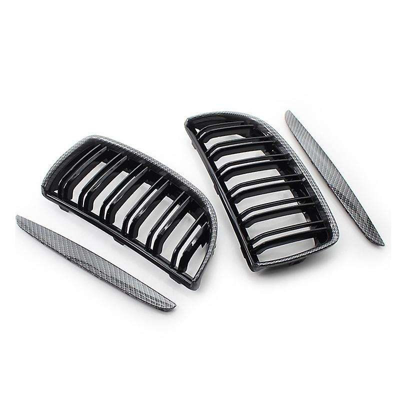 Front Kidney Grille Hood Grills -Double Line for - E90 323I 328I 335I 330I 325I 3-Series 2005-2008 C
