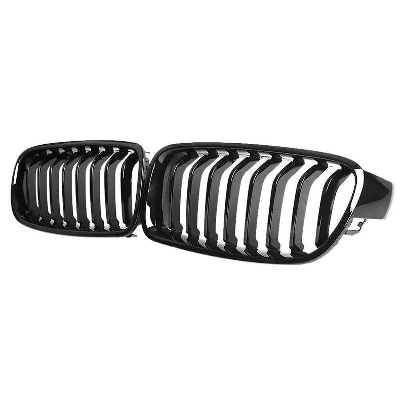 Front Kidney Grille for 3 Series F30 F31 F35 2012-2018 (single Slat Gloss Black , 2-pc Set)