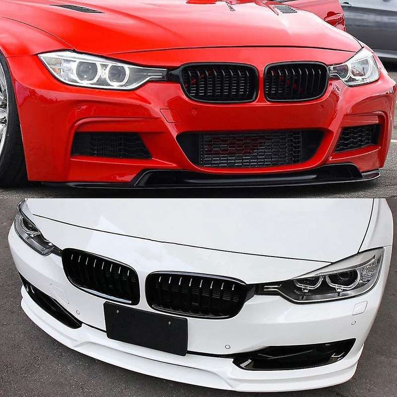 Front Kidney Grille for 3 Series F30 F31 F35 2012-2018 (single Slat Gloss Black , 2-pc Set)