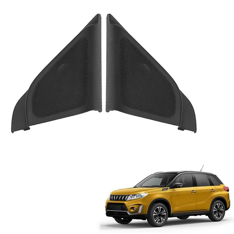 Front L+R Door Mirror Trim Tweeter Speakers Panel Triple-cornered Treble Horn Cover for Vitara 2015-