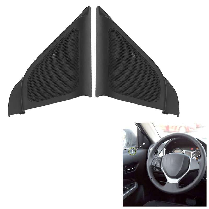 Front L+R Door Mirror Trim Tweeter Speakers Panel Triple-cornered Treble Horn Cover for Vitara 2015-